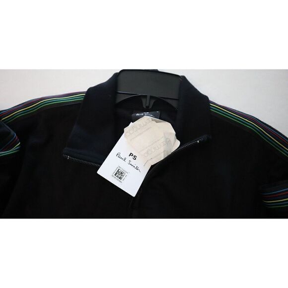 Ps Paul Smith Men's Sz Medium Black Side Stripe Full Zip Front Track Jacket $250 - Picture 4 of 7